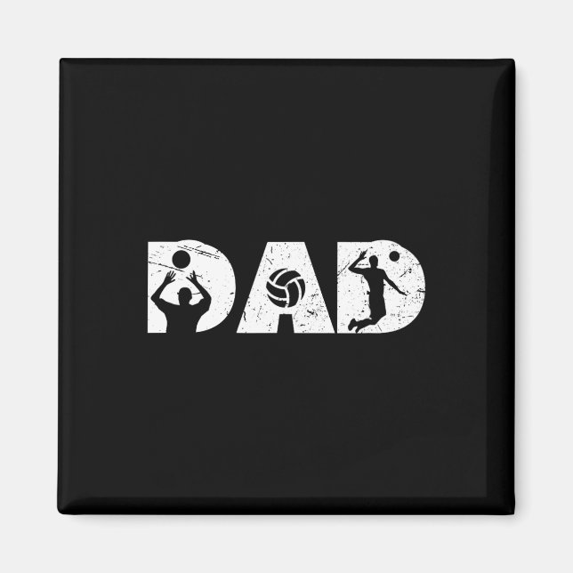 Vintage Volleyball Dad Volleyball Players Family F Magnet (Front)