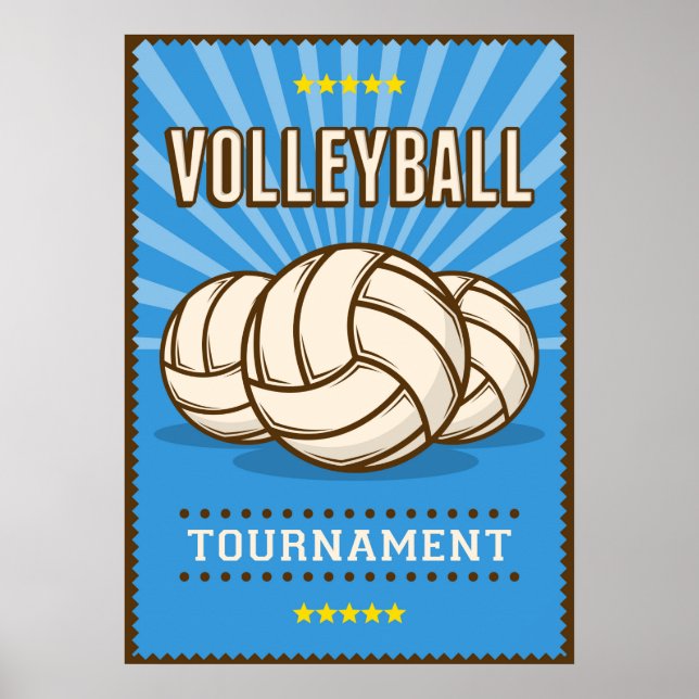 Vintage Volleyball Tournament Poster (Front)