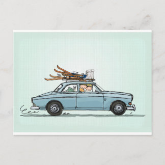 Vintage Volvo 122s Amazon Postcard