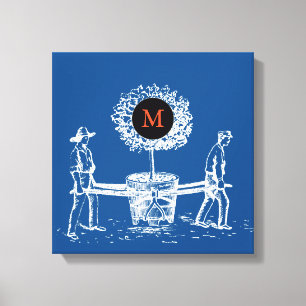 Vintage W Tree Family Reunion Monogram Canvas