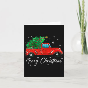Vintage Wagon Christmas - Tree On Car Xmas Vacatio Card
