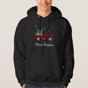 Vintage Wagon Christmas Tree On Truck Red Buffalo  Hoodie