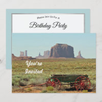 Vintage Wagon Monument Valley Photo Birthday