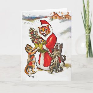 Vintage Wain Santa Claws Holiday Card
