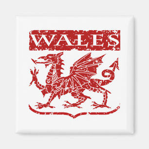 Vintage Wales Magnet