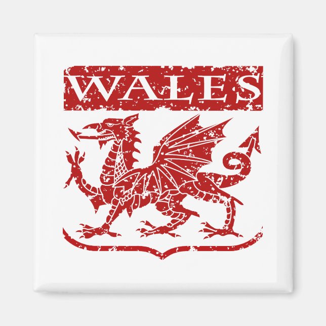 Vintage Wales Magnet (Front)