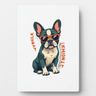 Vintage Walk Ill Think About It French Bulldog Fun Plaque