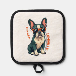 Vintage Walk Ill Think About It French Bulldog Fun Pot Holder