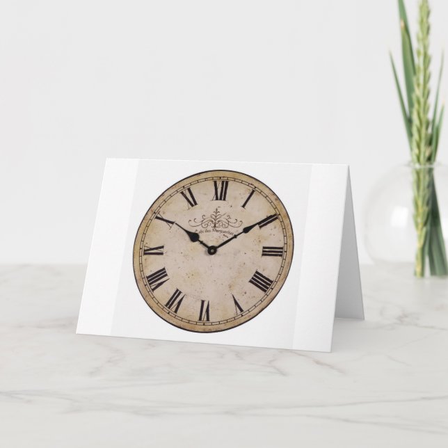 Vintage Wall Clock Card (Front)
