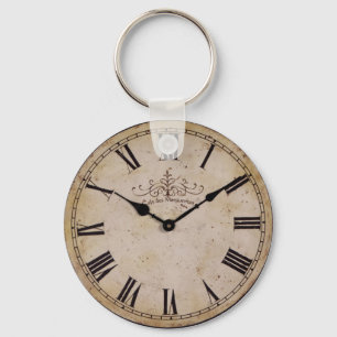 Vintage Wall Clock Key Ring