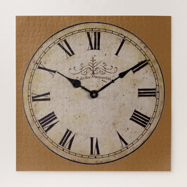 Vintage Wall Clock Old Antique Art Jigsaw Puzzle (Vertical)