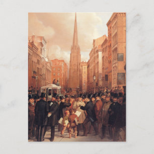 Vintage Wall Street, Half Past Two Postcard