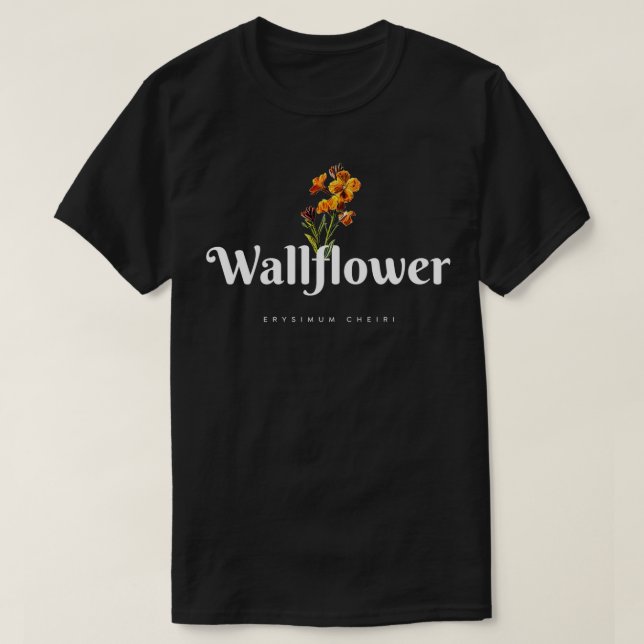 Vintage Wallflower plant T-Shirt (Design Front)