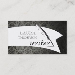 Vintage Wallpaper Author Writer Business Cards