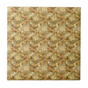 Vintage wallpaper beige pattern tile