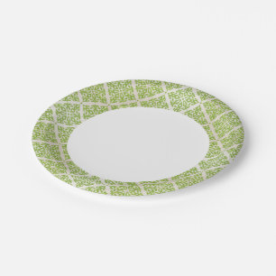 Vintage wallpaper paper plate