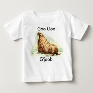 Vintage Walrus Goo Goo G'Joob Parody 1960s Baby T-Shirt