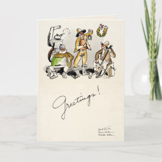 Vintage Walt Kuhn 1934 Cowboy Christmas Card