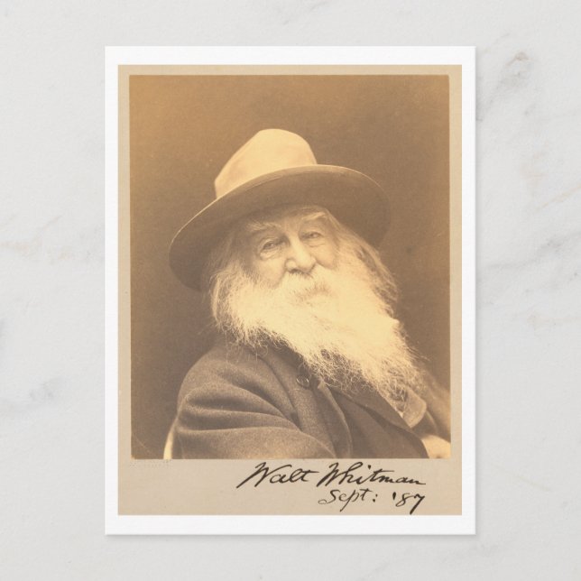 Vintage Walt Whitman Portrait Postcard (Front)
