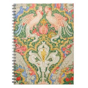 Vintage Walter Crane Cockatoo and Peacock Art Notebook