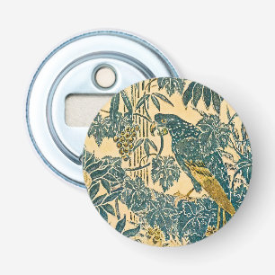 Vintage Walter Crane Macaw and Citrus Fruit Art Bottle Opener