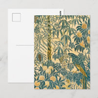Vintage Walter Crane Macaw and Citrus Fruit Art