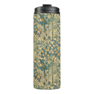 Vintage Walter Crane Macaw and Citrus Fruit Art Thermal Tumbler
