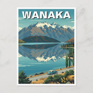 Vintage Wanaka New Zealand Travel Postcard