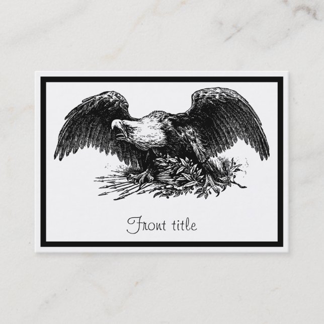 Vintage War Eagle Business Card (Front)