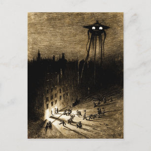 Vintage War of the Worlds Postcard