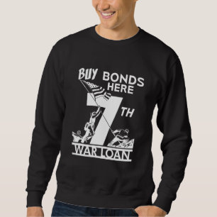 Vintage War Propaganda 7th War Loan Iwo Jima Sweatshirt