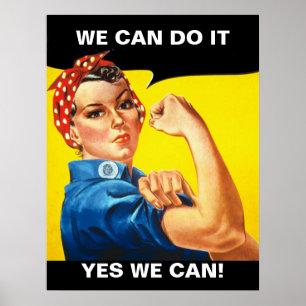 Vintage War "We can do it" Motivational Poster