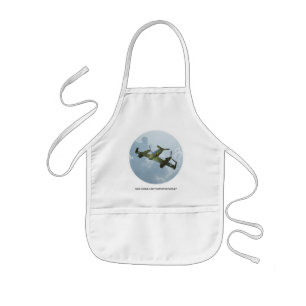 Vintage Warbird Flight Military Aviation Art Kids Apron
