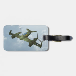 Vintage Warbird Flight Military Aviation Art Luggage Tag