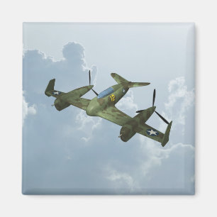 Vintage Warbird Flight Military Aviation Art Magnet