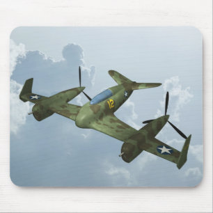 Vintage Warbird Flight Military Aviation Art Mouse Pad