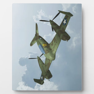 Vintage Warbird Flight Military Aviation Art Plaque