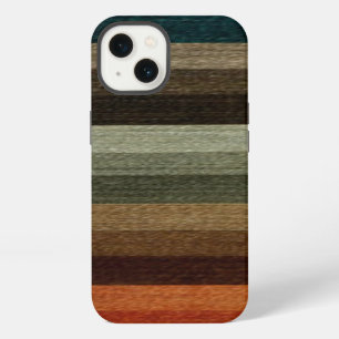 Vintage Warm Autumn Striped Pattern, Earth Tones iPhone 13 Case