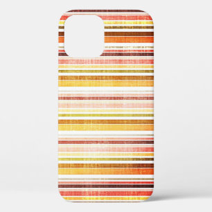 Vintage Warm Autumn Stripes Pattern iPhone 12 Pro Case