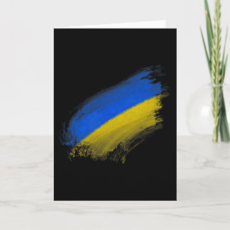Vintage Washed Ukrainian Flag Minimalist Ukraine P Card