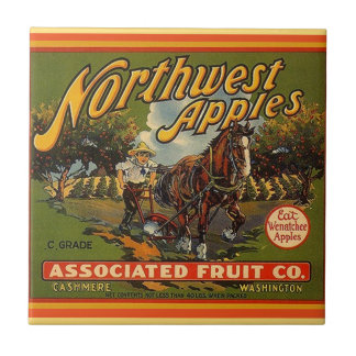Vintage Washington apples advertising Crate tile