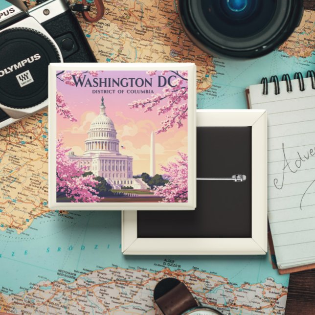 Vintage Washington D.C. 15 Cm Square Badge (Creator Uploaded)