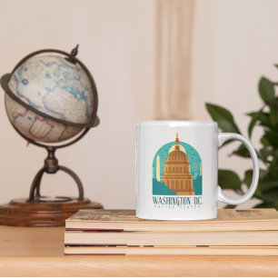 Vintage  Washington D.C. United States Capitol  Coffee Mug