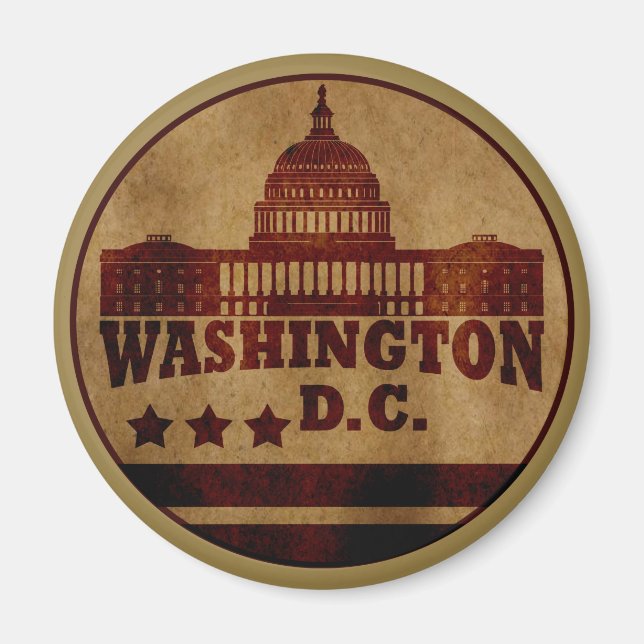 Vintage Washington DC Magnet (Front)