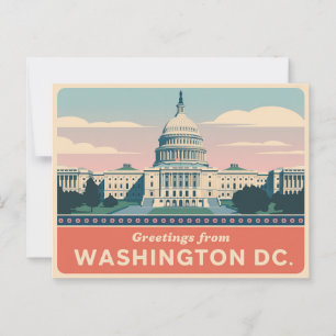 Vintage Washington DC Postcard   Greetings from