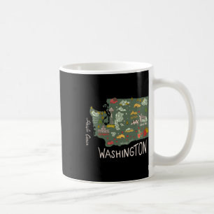 Vintage Washington Evergreen State Seattle Pacific Coffee Mug