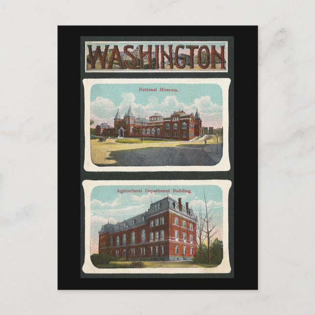 Vintage Washington Landmarks Postcard (Front)