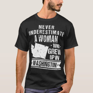 Vintage Washington Map WA State T-Shirt