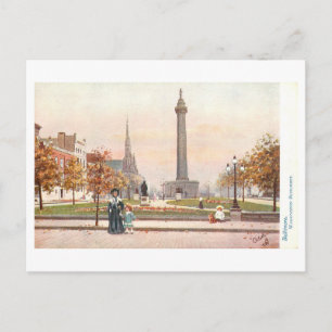 Vintage Washington Monument, Baltimore, Maryland, Postcard