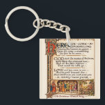 Vintage Wassail Song Illuminated Manuscript Art  Key Ring<br><div class="desc">Wassail Christmas Carol. Wassail is the act of toasting the gods for a bountiful harvest with a hot, spiced punch often associated with Christmas. Particularly popular in Germanic countries, the term itself is a contraction of the Middle English phrase wæs hæil, meaning "be healthy". The origins of the practice of...</div>